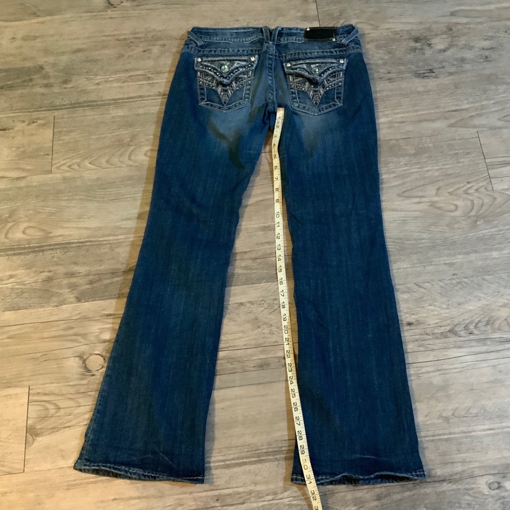 Vigoss The New York Bootcut Jeans Medium Wash Studded Embellished Size 5/6 33